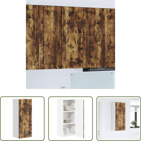 vidaXL Armadio da parete -  Mobile da cucina Kalmar Rovere fumé 40 x 31 x 100 cm
