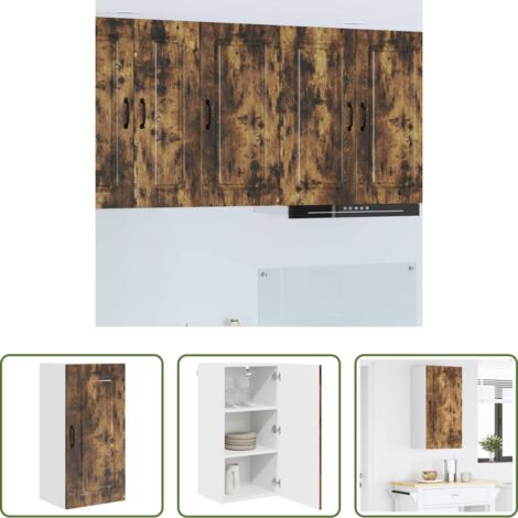 vidaXL Armadio da parete -  Mobile da cucina Kalmar Rovere fumé 40 x 31 x 80 cm