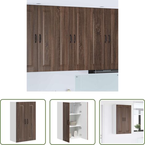 vidaXL Armadio da parete -  Mobile da cucina Kalmar Rovere Marrone 60 x 31 x 100 cm