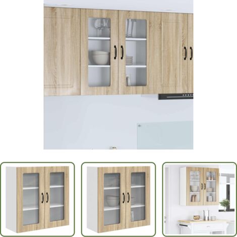 vidaXL Armadio da parete -  Mobile da cucina Kalmar Rovere Sonoma 80 x 31 x 80 cm