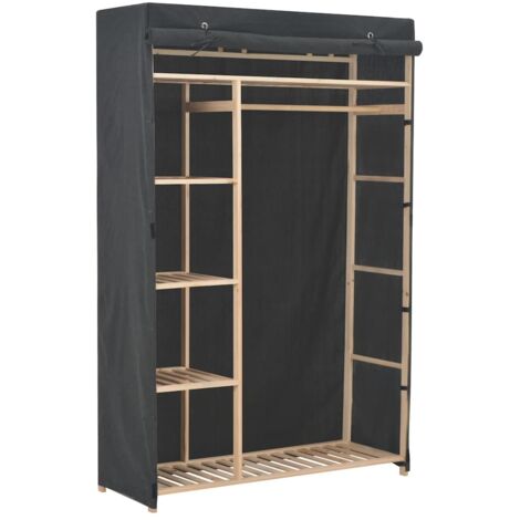 vidaXL Armadio Grigio 110x40x170 cm in Tessuto