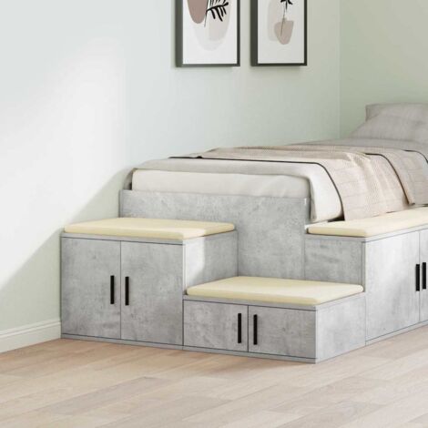 vidaXL Armadio Grigio cemento 103 x 41 x 40 cm Legno multistrato