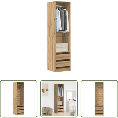 vidaXL Armadio guardaroba -  Armadio Rovere Artigianale 50x50x200 cm in Legno Multistrato