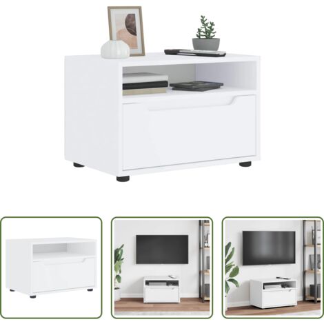 vidaXL Armadio hi-fi -  Mobile TV VISNES Bianco 60x40x38 cm in Legno Multistrato