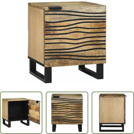 vidaXL Armadio in acacia -  Armadio da Notte Marrone 40 x 33 x 46 cm