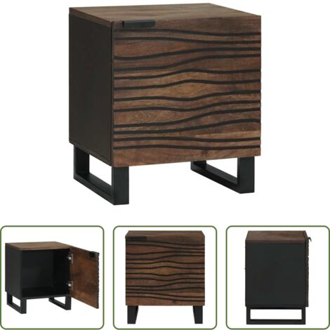 vidaXL Armadio in acacia -  Armadio da Notte Noce 40 x 33 x 46 cm Legno massello di acacia