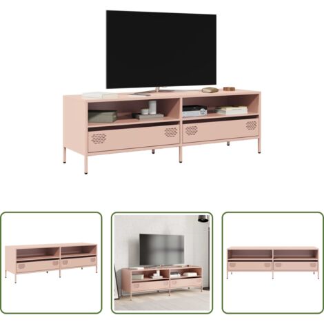 vidaXL Armadio in acciaio -  Mobile TV Rosa 135x39x43,5 cm in Acciaio Laminato a Freddo