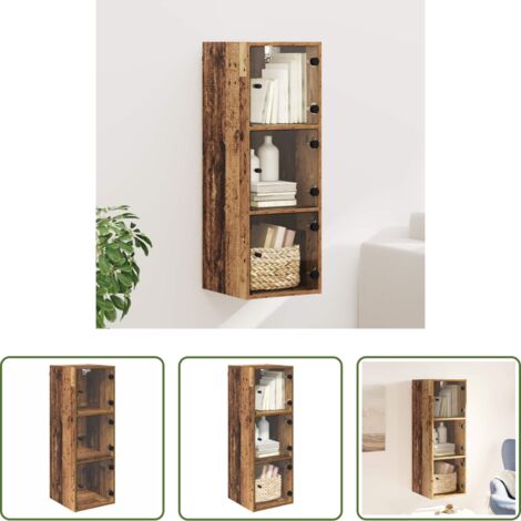 vidaXL Armadio in legno -  Armadietto a muro Legno vecchio 35 x 37 x 102 cm