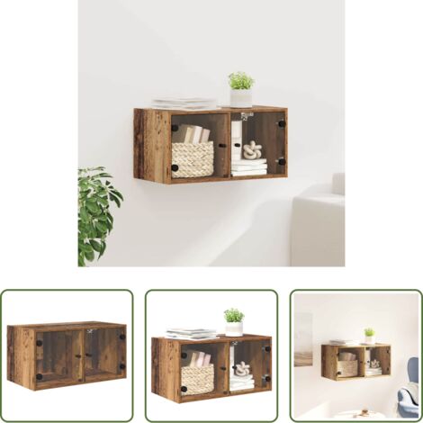 vidaXL Armadio in legno -  Armadietto a muro Legno vecchio 68 x 37 x 35 cm