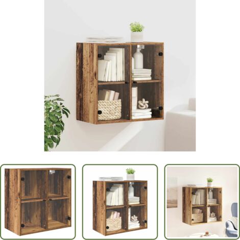 vidaXL Armadio in legno -  Armadietto a muro Legno vecchio 68 x 37 x 68,5 cm
