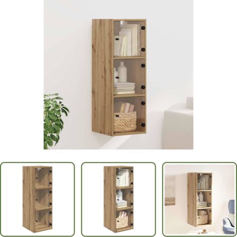 vidaXL Armadio in legno -  Armadietto a muro Rovere artigianale 35 x 37 x 102 cm