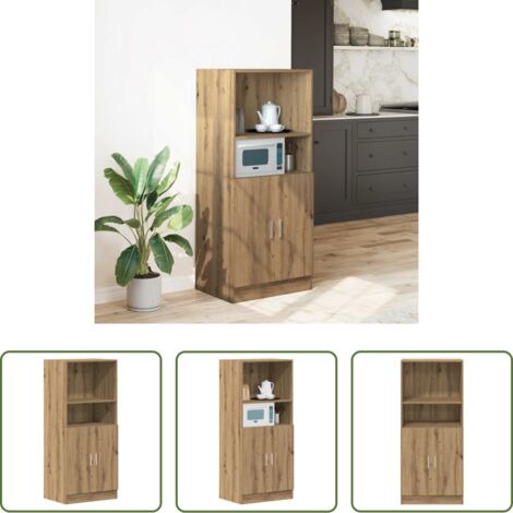vidaXL Armadio in legno -  Armadietto Rovere Artigianale 57x41,5x131,5 cm in Truciolato