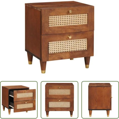 vidaXL Armadio in legno -  Armadio da Notte con cassetto Marrone 40 x 33,5 x 46 cm
