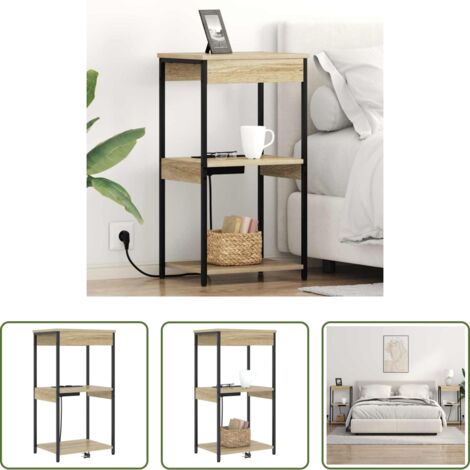 vidaXL Armadio in legno -  Armadio da Notte con lo scaffale Rovere Sonoma 41 x 31 x 76 cm