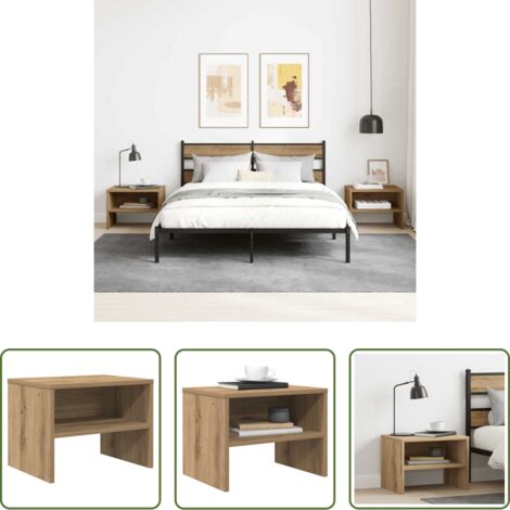 vidaXL Armadio in legno -  Armadio da Notte rovere artigianale 40 x 40 x 30 cm