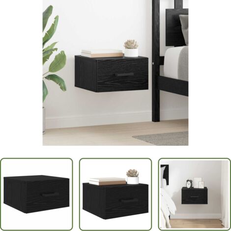 vidaXL Armadio in legno -  Armadio da Notte Rovere nero 35 x 35 x 20 cm Legno multistrato