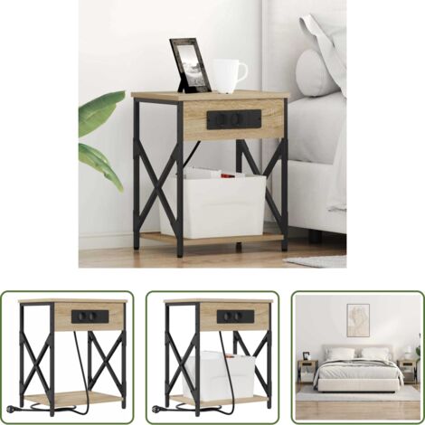 vidaXL Armadio in legno -  Armadio da Notte Rovere Sonoma 41 x 31 x 51 cm