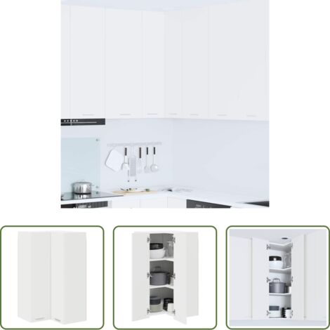 vidaXL Armadio in legno -  Armadio pensile Bianco 57 x 57 x 100 cm Legno multistrato