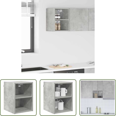 vidaXL Armadio in legno -  Armadio pensile Grigio cemento 30 x 29,5 x 40 cm