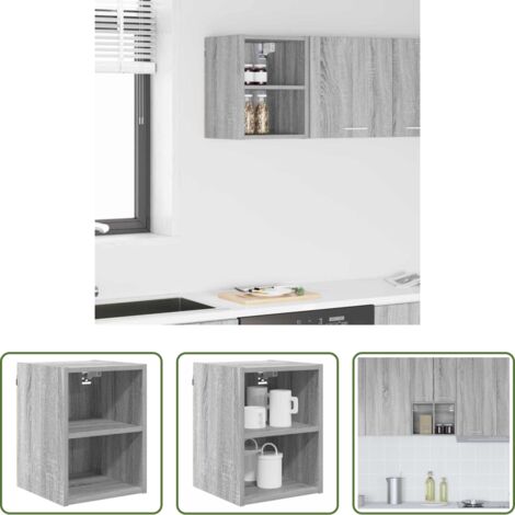 vidaXL Armadio in legno -  Armadio pensile Grigio Sonoma 30 x 29,5 x 40 cm