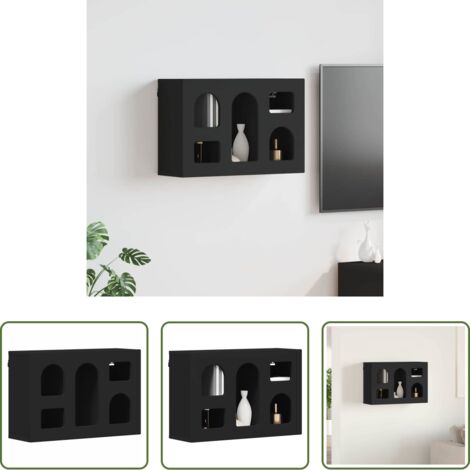 vidaXL Armadio in legno -  Armadio pensile Nero 60 x 20 x 40 cm Legno multistrato