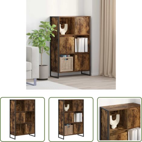 vidaXL Armadio in legno -  Armadio per Libri Quercia Fumosa 68 x 30 x 108.5 cm