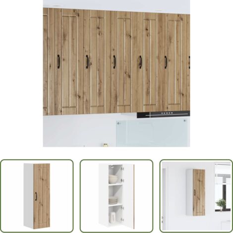 vidaXL Armadio in legno artigianale -  Mobile da cucina Rovere artigianale 30 x 31 x 100 cm