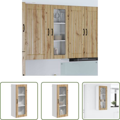 vidaXL Armadio in legno artigianale -  Mobile da cucina Rovere artigianale 40 x 31 x 100 cm