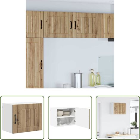 vidaXL Armadio in legno artigianale - Mobile da cucina Rovere artigianale 50 x 31 x 40 cm