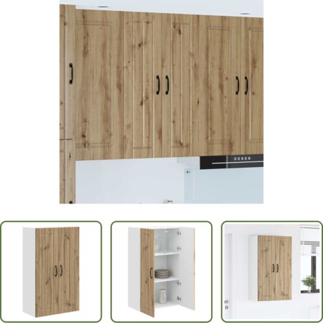vidaXL Armadio in legno artigianale -  Mobile da cucina Rovere artigianale 60 x 31 x 100 cm