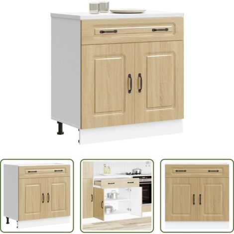 vidaXL Armadio in legno -  Base da Cucina Kalmar Rovere Sonoma in Legno Multistrato