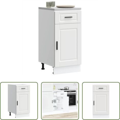 vidaXL Armadio in legno -  Base da Cucina Porto Bianco in Legno Multistrato