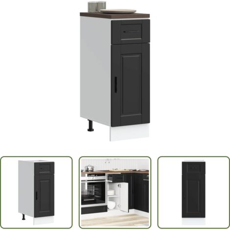 vidaXL Armadio in legno -  Base da Cucina Porto Nero in Legno Multistrato