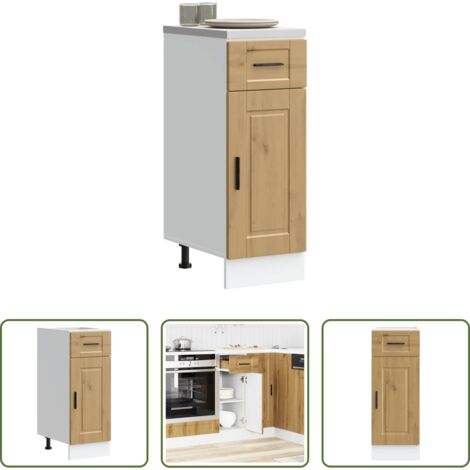 vidaXL Armadio in legno -  Base da Cucina Porto Rovere Artigianale Legno Multistrato