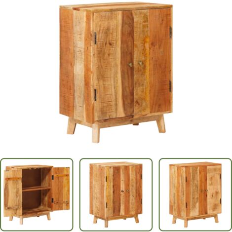 vidaXL Armadio in legno di mango - Armadi di Stoccaggio con lo scaffale Marrone 55 x 35 x 75 cm