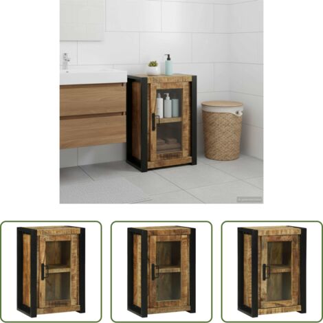vidaXL Armadio in legno di mango -  Mobile da Bagno Marrone 40 x 30 x 60 cm Legno di mango massello