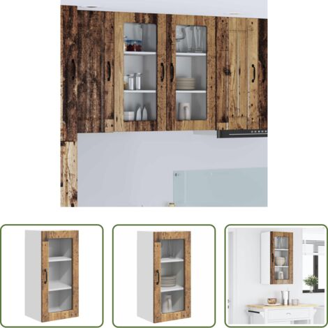 vidaXL Armadio in legno ingegnerizzato -  Mobile da cucina Legno vecchio 40 x 31 x 80 cm
