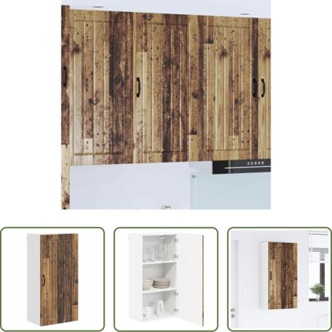 vidaXL Armadio in legno ingegnerizzato - Mobile da cucina Legno vecchio 50 x 31 x 100 cm