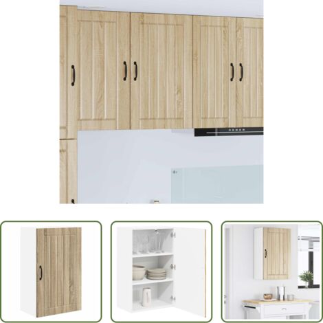 vidaXL Armadio in legno ingegnerizzato - Mobile da cucina Rovere Sonoma 50 x 31 x 80 cm