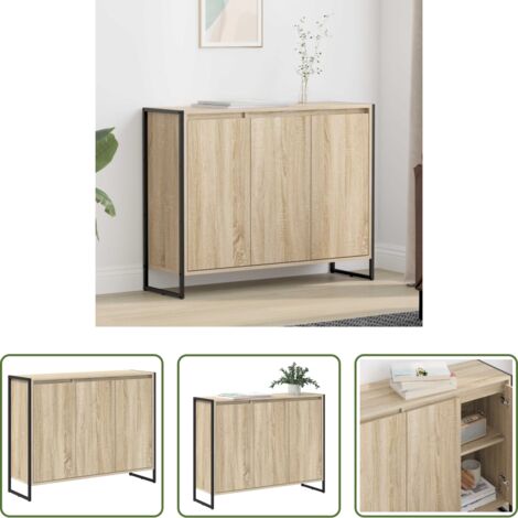 vidaXL Armadio in legno ingegnerizzato -  Mobile laterale Sonoma 96,5 x 30 x 75 cm Legno multistrato
