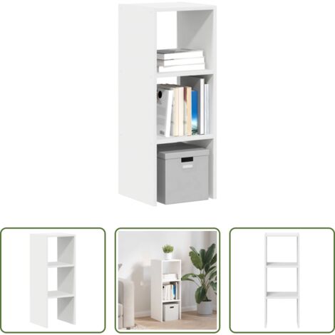 vidaXL Armadio in legno -  Libreria Impilabili Bianca 30x30x80 cm in Legno Multistrato