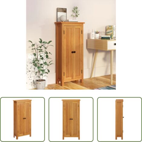 vidaXL Armadio in legno massello -  Armadietto 50x22x110 cm in Legno Massello di Rovere