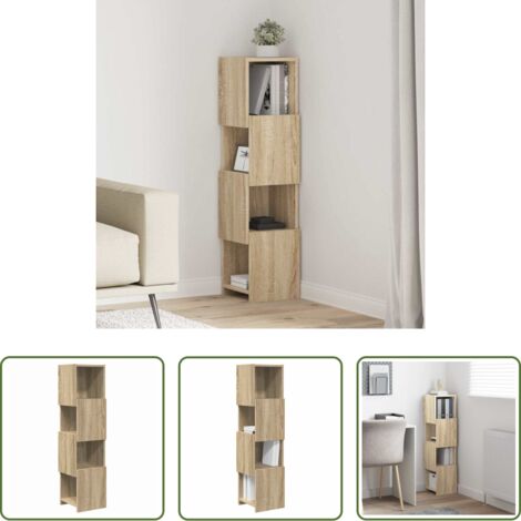 vidaXL Armadio in legno -  Mobile angolare Rovere Sonoma 25,5x25x102cm Legno multistrato