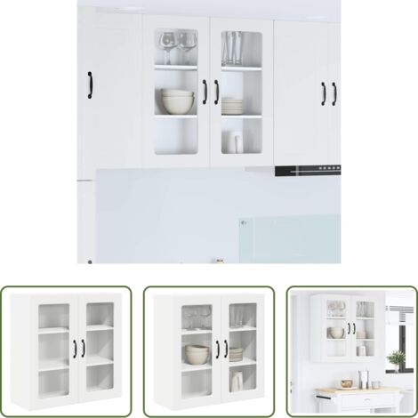 vidaXL Armadio in legno -  Mobile da cucina Bianco 80 x 31 x 80 cm Legno multistrato