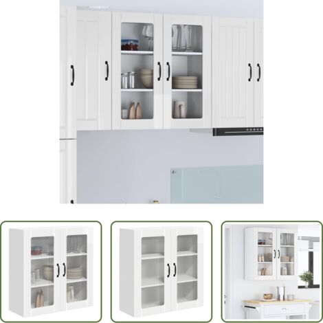 vidaXL Armadio in legno -  Mobile da cucina Bianco Lucido 80 x 31 x 80 cm