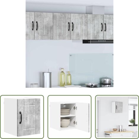 vidaXL Armadio in legno -  Mobile da cucina Lucca Grigio cemento 30 x 31 x 40 cm