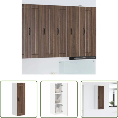 vidaXL Armadio in legno -  Mobile da cucina Rovere Marrone 30 x 31 x 100 cm