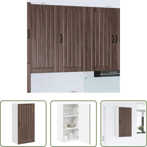 vidaXL Armadio in legno - Mobile da cucina Rovere Marrone 50 x 31 x 100 cm