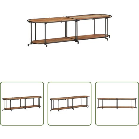 vidaXL Armadio in legno -  Mobile Porta TV 160x42x40 cm in Legno Massello di Acacia