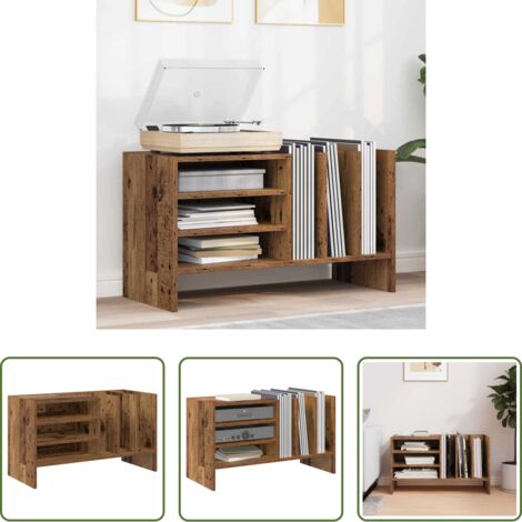 vidaXL Armadio in legno - Mobile porta vinili Legno vecchio 78.5 x 35 x 45 cm